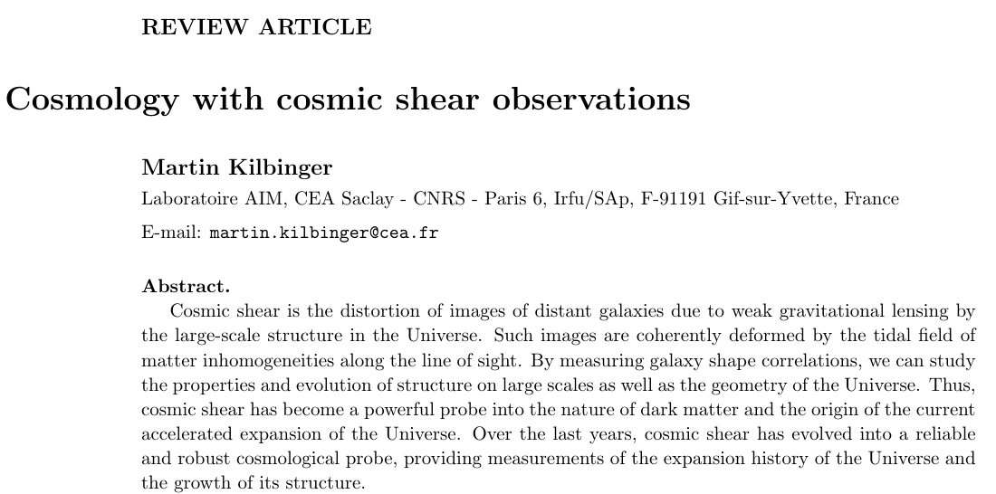 Review: Cosmology from cosmic shear observations