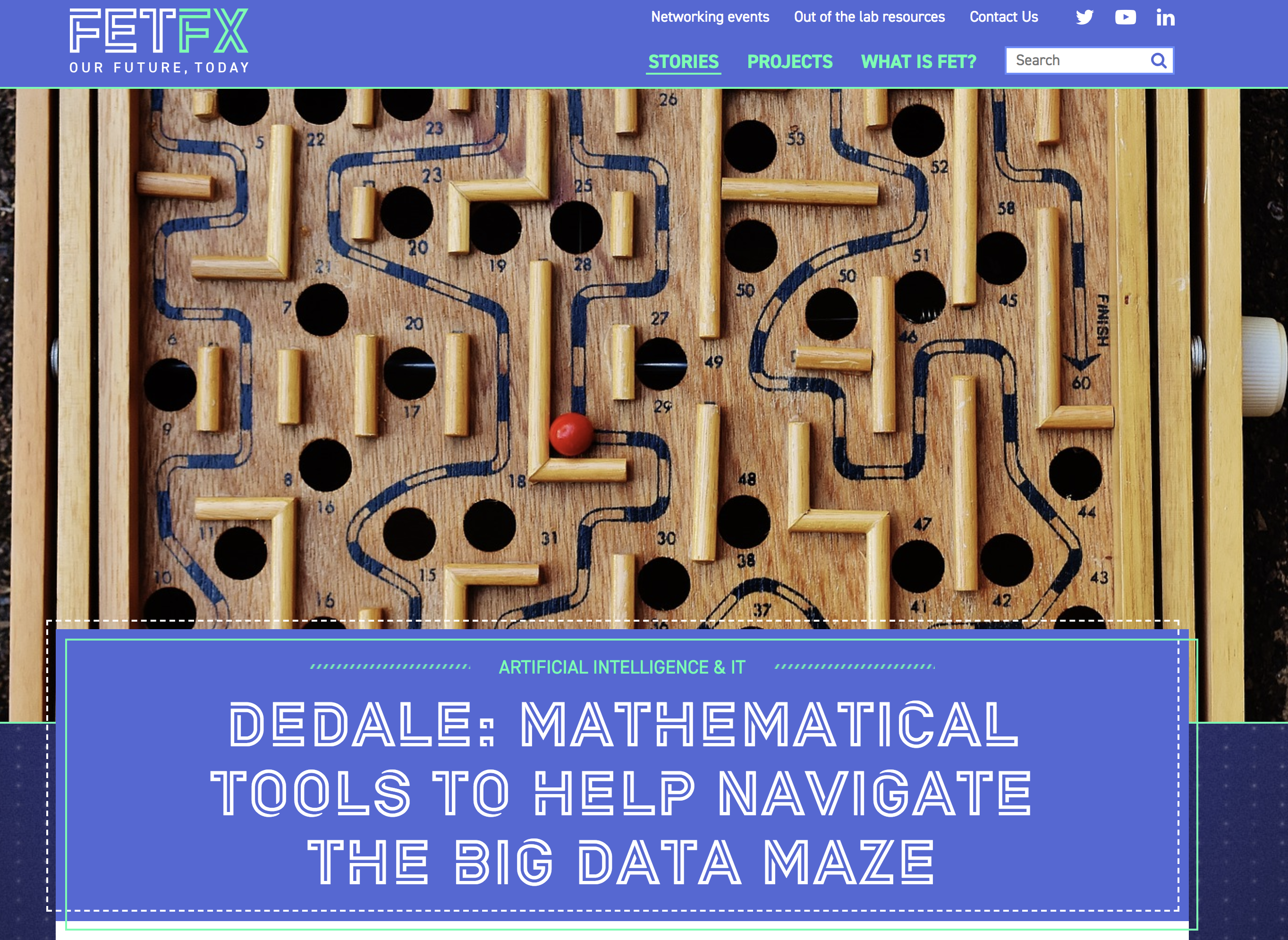 DEDALE: Mathematical Tools to Help Navigate the Big Data Maze