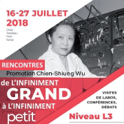 Rencontres d’été de physique de l’infiniment grand à l’infiniment petit : 2018 promotion Chien-Shiung Wu