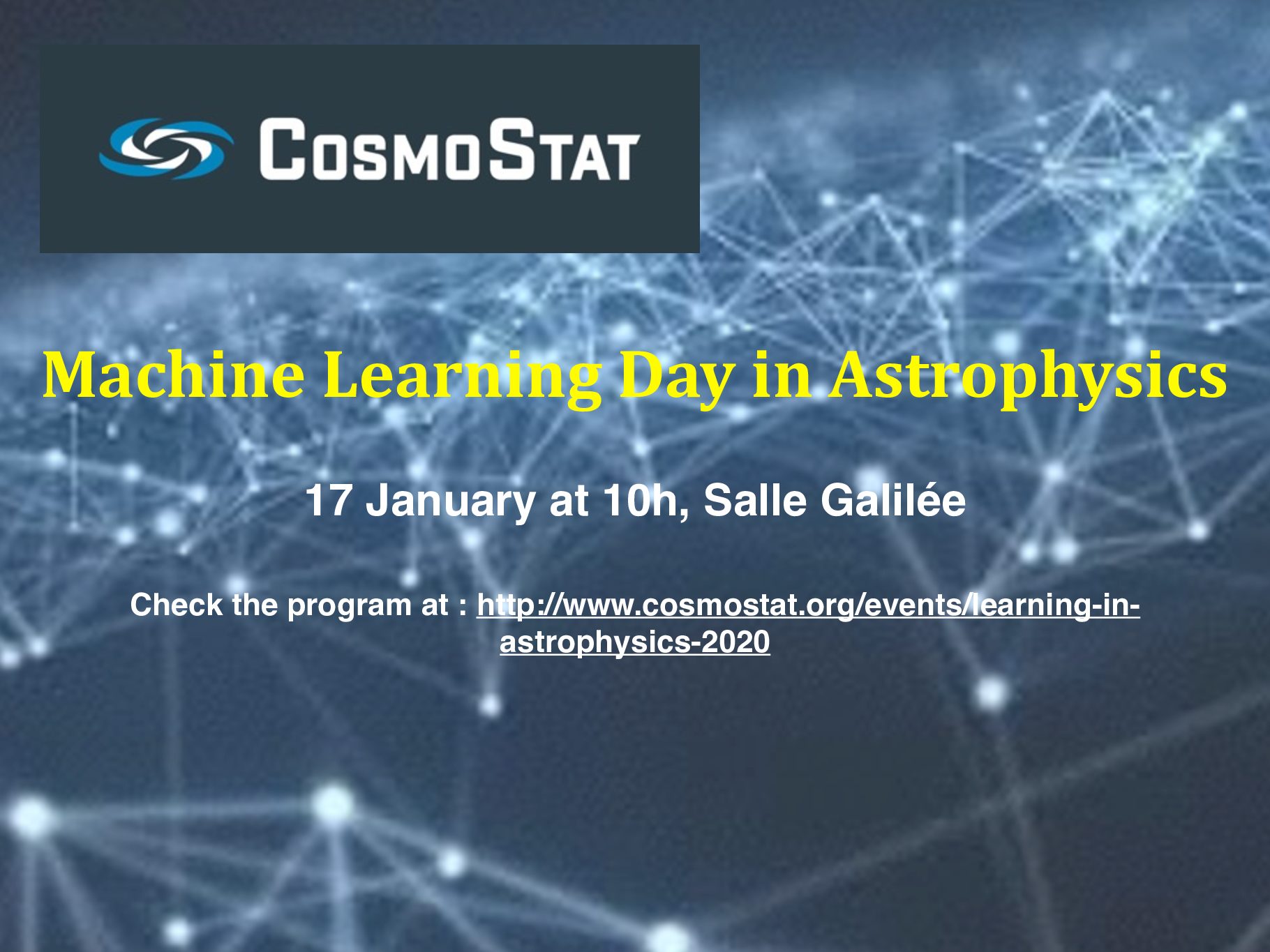 Cosmostat Day on Machine Learning in Astrophysics